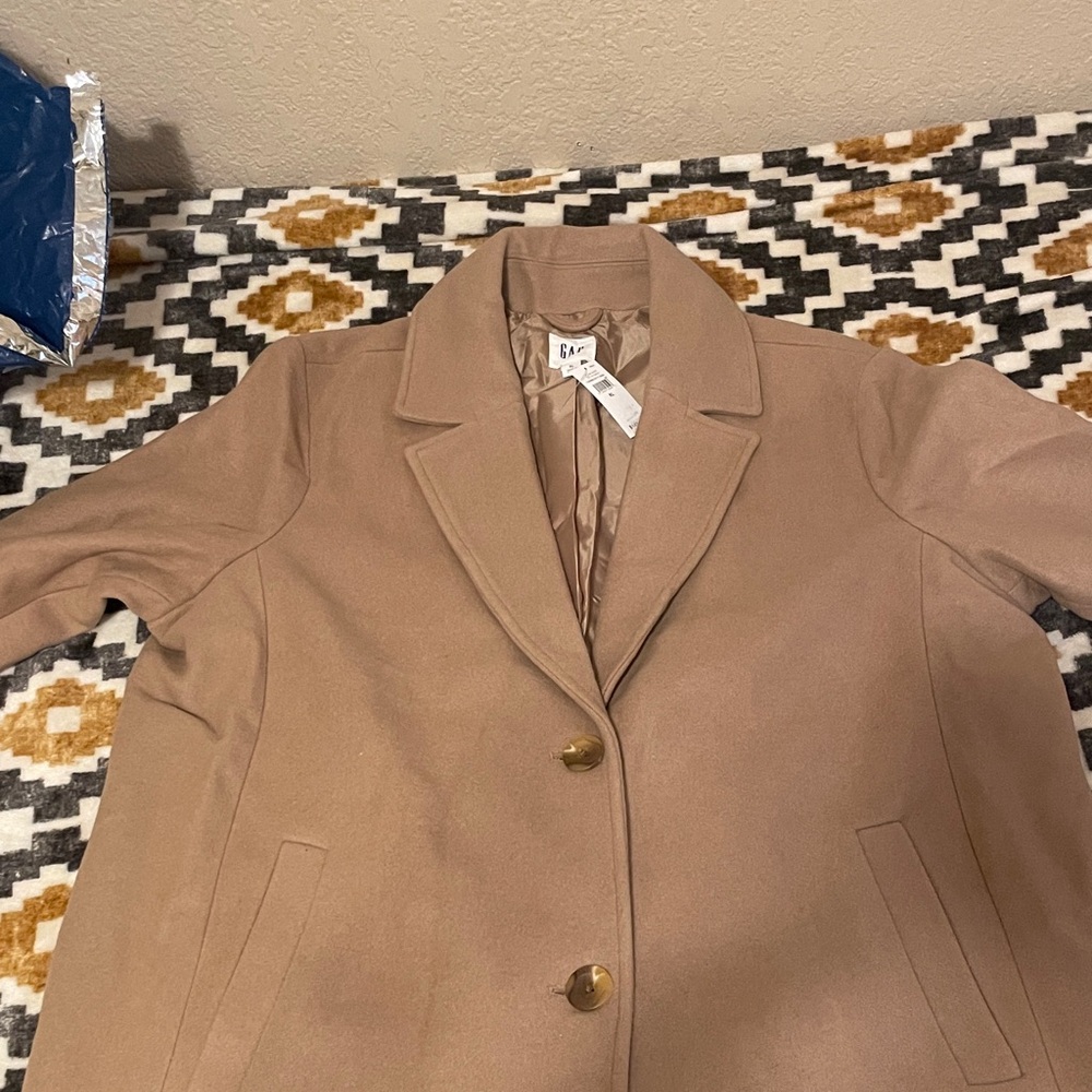GAP Factory Camel Blazer with Gold Buttons